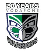 20 years Vodafone Warriors  logo